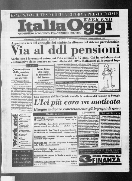 Italia oggi : quotidiano di economia finanza e politica